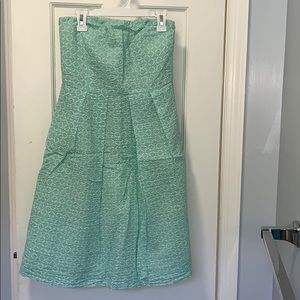 JCrew size 0 strapless mint green dress
